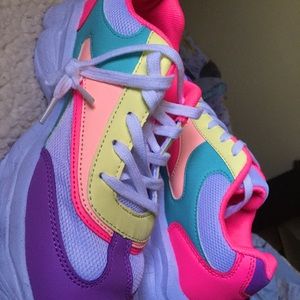 Fabkids Colorful Rainbow Sneakers for Girls